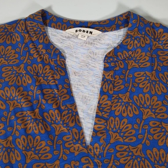 Boden Naomi Relaxed Jersey Dress Gingerbread, Dandelion Sprig 14 - Picture 7 of 13